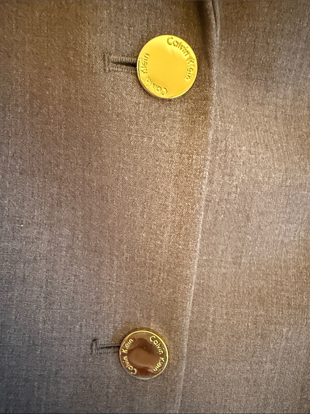 Calvin Klein Women's Brown Two-Button Tailored Blazer - Picture 3 of 8